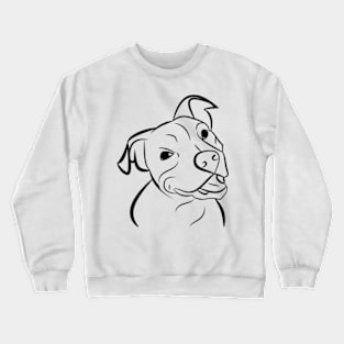 Dog, pit bull, dog head Crewneck Sweatshirt